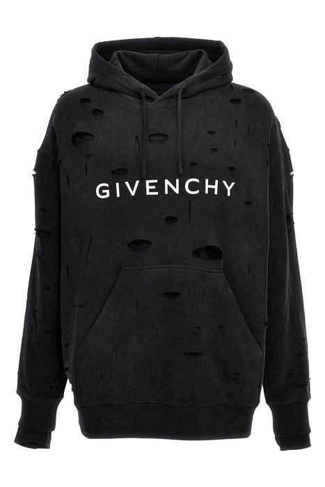 givenchy leather hoodie|givenchy hoodie with holes.